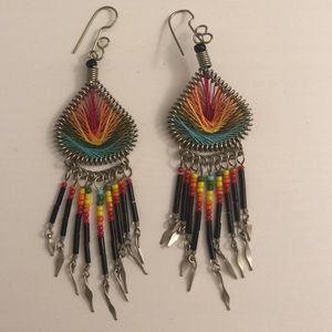 Handmade Native American Rainbow Earrings